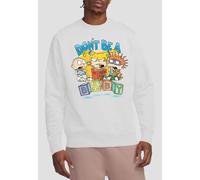 Rugrats Don'T Be A Baby Blocks Crew Sweatshirt, White Rugrats White XL