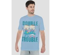 Rugrats Double Trouble Unisex T-Shirt, Light Blue | Size: Small Rugrats Light Blue S