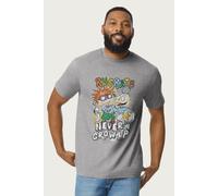 Rugrats Men's Tommy & Chuckie Never Grow Up T-Shirt in Mid Grey | Size: Large Rugrats Mid Grey L