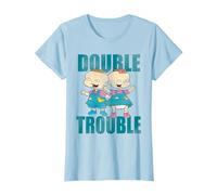 Rugrats Phil and Lil Double Trouble T-Shirt, Women, Baby Blue, 3X-Large
