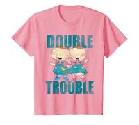 Rugrats Phil and Lil Double Trouble T-Shirt, Youth, Pink, 3T