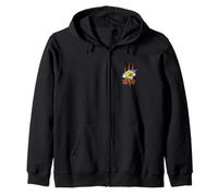 Rugrats Reptar Eye Scratch Mark Monster Reveal Left Chest Zip Hoodie