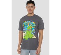 Rugrats Reptar Stomp Unisex T-Shirt, Charcoal | Size: Medium Rugrats Charcoal M