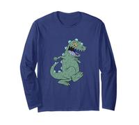 Rugrats Reptar Walking Vintage Green Texture Art Long Sleeve T-Shirt