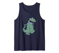 Rugrats Reptar Walking Vintage Green Texture Art Tank Top