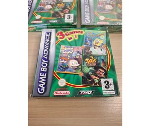 RUGRATS/SPONGEBOB AND TAK 3 IN 1 PACK GBA NEW OLD STOCK