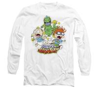 Rugrats Tommy and Chucky Rept-Ahhhhh! Mens Long Sleeve T Shirt, White, Small