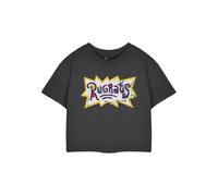 Rugrats Women's Cropped Short Sleeved T-Shirt | Charcoal | Official in Grey | Size: Medium Rugrats Grey M