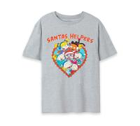 Rugrats Womens Grey Santas Helpers Short Sleeved T-Shirt - Medium