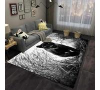 Rugs 3D Animal Leopard Print Optical Home Living Room Non-Slip Doormat 40 X 60 Cm - Polyester Soft Touch Easy Clean, Stain Resistant Non-Shedding With Rubber Backing -7471950554995