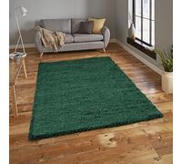 Rugs 4 Sale Luxury Modern Shaggy Rug, Green, 40x60 cm, Rectangular, Indoor, Machine-Made, Solid, Stain-Resistant, Rollable, 5cm Pile, Water-Resistant, Spot Clean Only