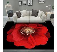 Rugs Bedroom 60x110cm Red Poppies Living Room Rug Machine Washable, Modern Rug Bathroom,Non Slip Area Rugs Carpet Soft Short Pile