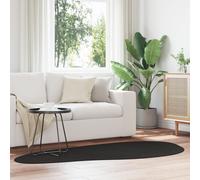 Rugs Black Polyester 100 x 200 cm Decorative Inlays Area Rug Berkfield Home Black Medium