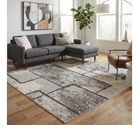 Rugs by Desire Rhodes Geometric Modern Living Room Modern Runner Rug, Grey - Enigma, 160x230cm