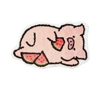 Rugs Cartoon Pig Carpet Cute Irregular Shaped Non Slip Bedroom Room Decor