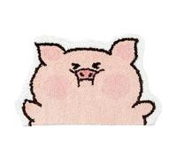 Rugs Cartoon Pig Carpet Cute Irregular Shaped Non Slip Bedroom Room Decor