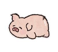 Rugs Cartoon Pig Carpet Cute Irregular Shaped Non Slip Bedroom Room Decor