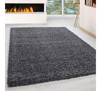 Rugs City Modern Rugs Living Room SHAGGY RUG 3.5CM Extra Large Small Medium Rectangular Size Soft Touch Thick Pile Living Room Area Rugs Non Shedding (DARK GREY, 200 X 290 CM)