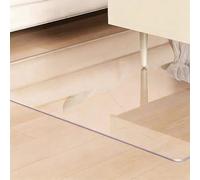 Rugs Clear Vinyl Plastic Floor Runner Protector, Interior Non Skid Transparent Ground Computer Chair Mat For Office/Study/Apartment, Kitchen Tile Wood Floor Doormat Oil Water Proof(100x130cm)