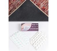 Rugs.com - 12 Pcs Rugs Tape, Non Slip Rug Pad, Reusable Washable Grippers for Rugs, Double Sided Anti Slip Rug Stoppers for Hardwood Floors to Prevent Sliding
