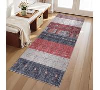 RUGS DEPOT Machine Washable Area Rug for Living Room 80x150 cm - 4 mm Thin Vintage Chenille Carpet with Non-Slip Cotton Backing | Soft Low-Pile Washable Rug for Bedroom & Hallway