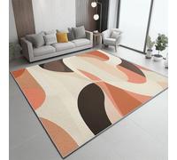 Rugs for Bedroom Abstract Geometry Curve Rugs Living Room 140 x 200 cm/55.1 x 78.7 Inch Area Rug Soft Flannel Bedroom Dining Room Home Decorator Non-slip Home Floor Colorful Carpet