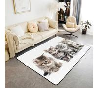 Rugs For Boys Teens Kids Carpets Animal Cat For Kids Living Room Rug Home Decor Non-Slip Crystal Floor Polyester Decor Door Mats 120 X 160 Cm -903931047112