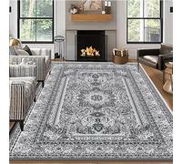 Rugs for Hallway Runner Kitchen Decor Mats - Latest Geometric Low Profile Thick Abstract Modern Hallway Runner Rug for Bedroom Carpet Mats - Grey - 0207, 80 x 150 cm