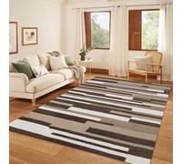Rugs Inn Aesthetic Modern Design Rug - Soft Pile Thick Distressed Flat Woven Washable Large Carpet for Living Room Bedroom Dining Room TV Lounge Indoor Area Rugs (Oblong Des2-160 x 230 cm)