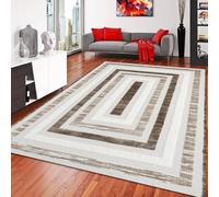 Rugs Inn Aesthetic Modern Design Rug - Soft Pile Thick Distressed Flat Woven Washable Large Carpet for Living Room Bedroom Dining Room TV Lounge Indoor Area Rugs (Oblong Des1-160 x 230 cm)