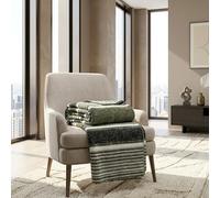 Rugs Inn Evium Rich cotton Throw Blanket, Luxury Breathable Large Throws for Sofas Settee Couch Reversible Bed Cover Over Bedspread (King (200 x 240 cm)