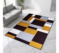 Rugs Inn Kilas Rugs for Indoor - Super Soft Distressed Low Pile Hallway Living Room Bedroom Kitchen Entryway Large Area Rug Carpet Mat - Brown Beige, 120 x 170 cm