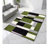 Rugs Inn Kilas Rugs for Indoor - Super Soft Distressed Low Pile Hallway Living Room Bedroom Kitchen Entryway Large Area Rug Carpet Mat- Green Black, 120 x 170 cm
