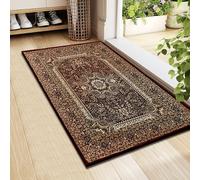 Rugs Inn Marrakesh Small Rug - Traditional Low Profile Vintage Design Rugs for Hallway Kitchen Bedroom Living Room Front Door Carpet Mats (Red - 0207, 60 x 110 cm)