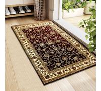 Rugs Inn Marrakesh Small Rug - Traditional Low Profile Vintage Design Rugs for Hallway Kitchen Bedroom Living Room Front Door Carpet Mats (Red - 0210, 60 x 110 cm)