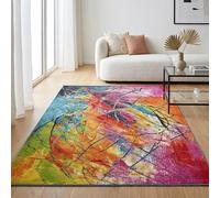 Rugs Inn Multi Colour Rug - Soft Thick Pile Non Slip Large Modern Area Rug for Living Room, Bedroom TV Lounge Hallway Carpet Mat (Des1, 120x170 cm (4 ft x 5 ft 6 in)