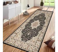 Rugs Inn Rome Runner Rugs for Hallway - Heavy Weight Geometric Pattern Design Large Floor Rugs for Living Room Bedroom Kitchen Rug (Black, 80 x 300 cm)
