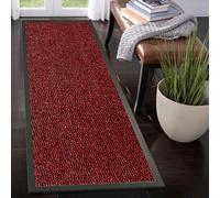 Rugs Inn Sunny Rubber Runner - Heavy Duty Waterproof Non Slip Strong PVC Backing Rubber Large Floor Mat Indoor Outdoor Kitchen Hallway Runners Rug (60 x 180 cm, Red)