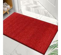 Rugs Inn Verona Shaggy Collection Door Mat - Modern Super Soft Dense Pile Thick Non-Slip Doormat for Bedroom Living Room TV Lounge Floor Mats (Red, 50x80 cm)
