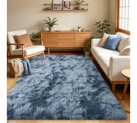 Rugs Living Room 140x200cm Blue Gray Soft Shaggy Area Rugs for bedroom | Machine Washable Rugs Modern Floor Mat Beside Carpets for Kids Room Home Decor Non Shedding Anti-Slip Backing