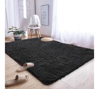 Rugs Living Room 250 x 320 cm Anti Slip Modern Super Soft Thick Pile Small Shaggy Area Rugs Non-Slip Backing, Home Decor for Living Room, Bedroom, Nursery, Kids Baby, Black
