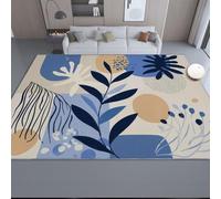 Rugs Living Room 40 x 60 cm - Abstract Botanical Geometric Decorative Design Area Rugs for Bedroom Dining Room - Non Slip Multicolor Bedside Printed Carpet for Lounge