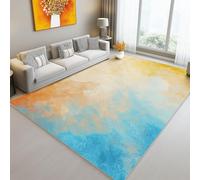 Rugs Living Room 60 x 90 cm Washable Short Pile Area Rugs for Living Room, Modern Artistic Style Abstract Texture Non-Slip Carpet Floor for Bedroom Machine - Washable Rug Flannel Colorful