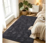 Rugs Living Room 80x150cm Soft Fluffy Shaggy Area Rugs for bedroom Charcoal | Machine Washable Rugs Modern Floor Mat Beside Carpets for Kids Room Home Decor Non Shedding Anti-Slip Backing