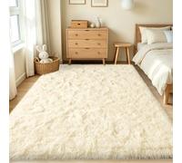 Rugs Living Room Beige 120x160cm Soft Fluffy Shaggy Area Rugs for bedroom | Machine Washable Rugs Modern Floor Mat Beside Carpets for Kids Room Home Decor Non Shedding Anti-Slip Backing