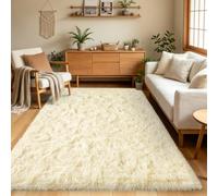 Rugs Living Room Beige 140x200cm Soft Fluffy Shaggy Area Rugs for bedroom | Machine Washable Rugs Modern Floor Mat Beside Carpets for Kids Room Home Decor Non Shedding Anti-Slip Backing