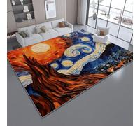 Rugs Living Room, Colorful Area Rugs for Bedroom Non Slip - Art Style Galaxy Abstract Rug Super Soft Small Thick Pile Non-Shedding Plush Carpet for Lounge 50 x 80 cm