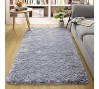 Rugs Living Room Extra 180 x 50 cm Rectangular Size Soft Touch Thick Pile Fluffy Shaggy Rug Easy to Clean, Many Different Sizes for The Bedrooms and Kitchen, Light Grey