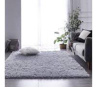 Rugs Living Room Extra 55 x 90 cm Shaggy Soft and Elegant Carpets Fluffy Shaggy Rug Easy to Clean, Many Different Sizes for Living Room, Bedroom, Light Grey