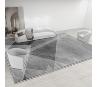 Rugs Living Room Large 150 x 180 cm Area Rugs for Bedroom Washable Rug Soft Short Pile Non Slip Dining Gaming Modern geometric lines in gray
